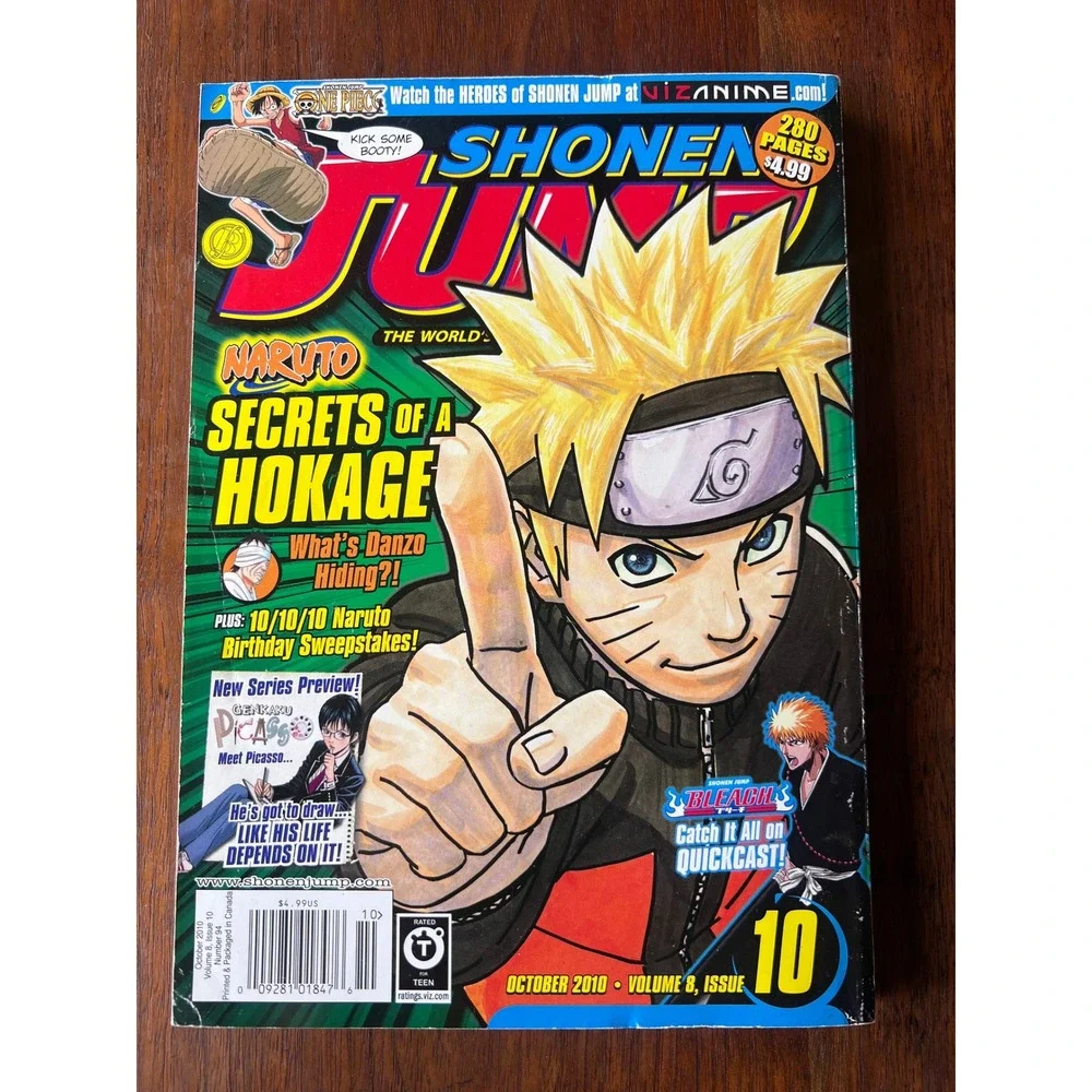 Shonen Jump Magazine October 2010 Volume 8 Issue 10 Naruto Cover Dragon Ball Z